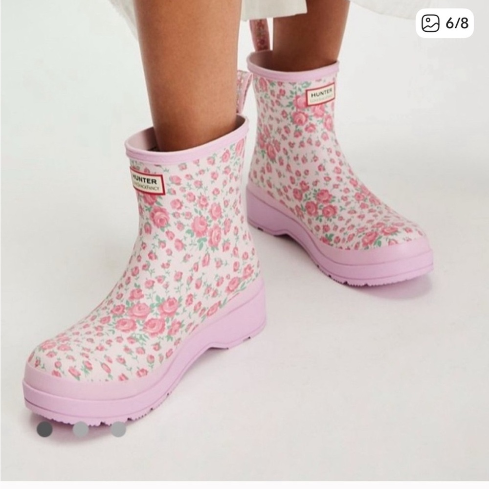 LoveShackFancy Pink Floral Ankle Boots Size 9 - new in box - Picture 3 of 9
